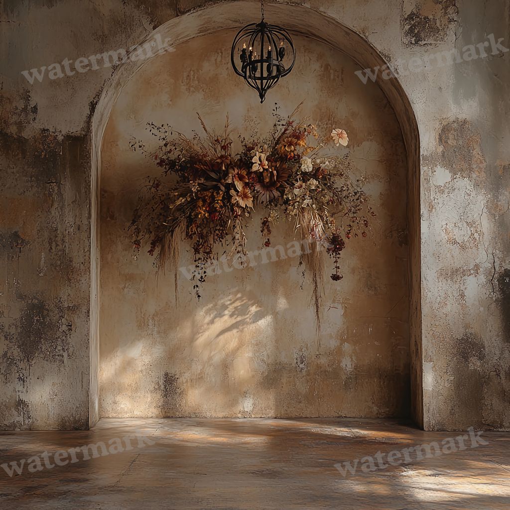 Boho Arches digital photo backdrop for photo editing, preview 18