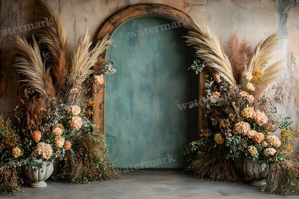 Boho Olive Arch Backdrop Images