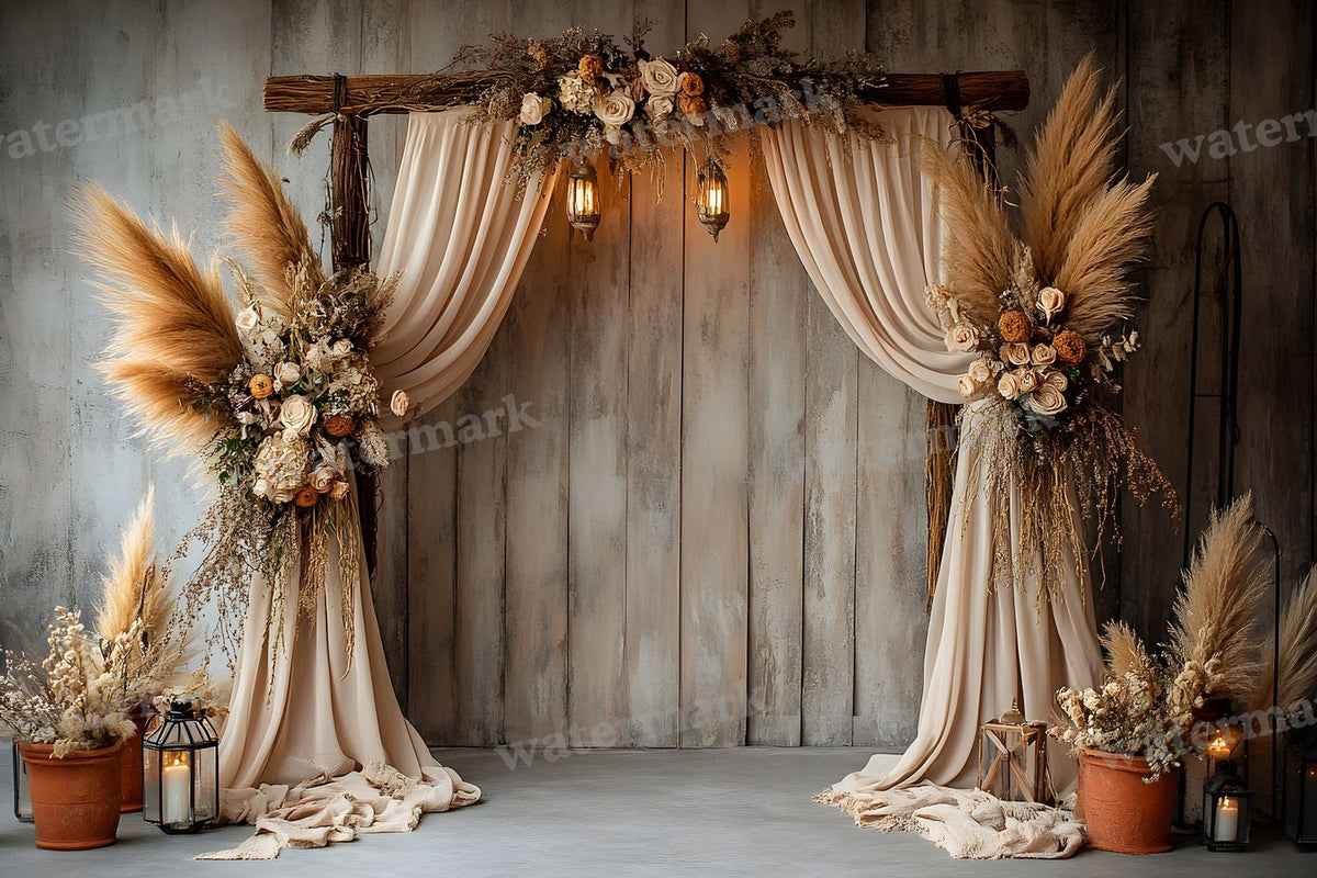 Boho Pampaarch Backdrop Images