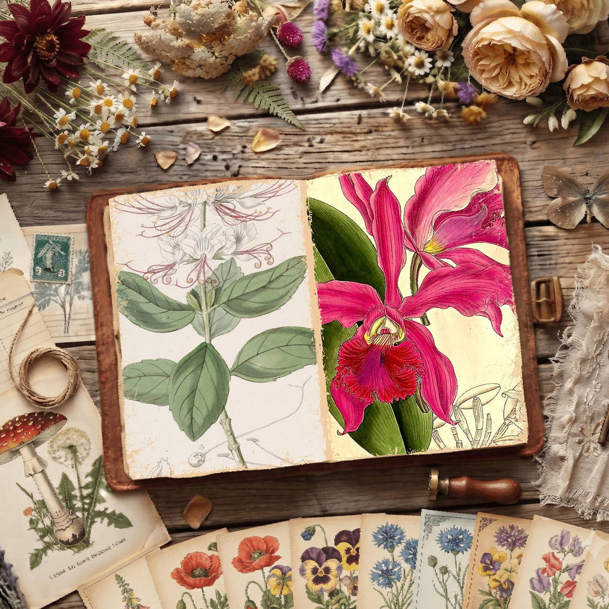 Botanical Illustrations Digital Papers