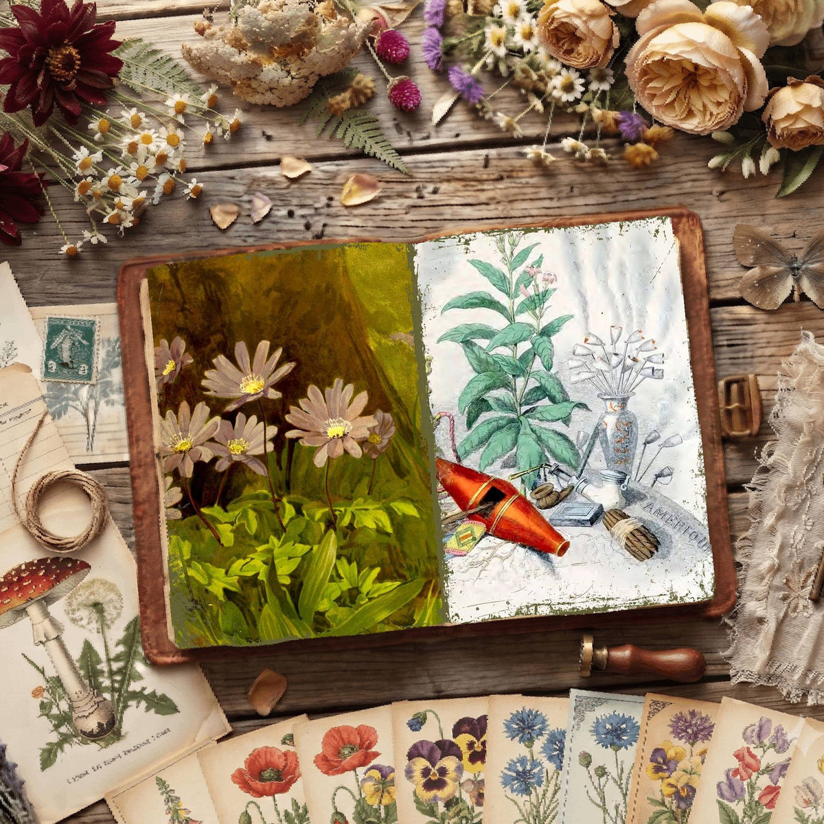 Botanical Illustrations Digital Papers