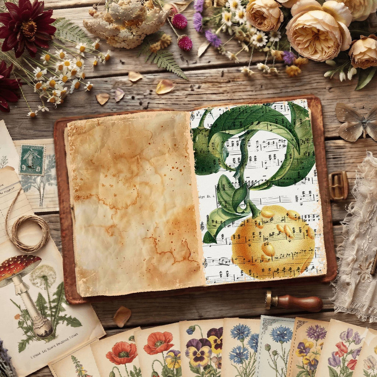 Botanical Illustrations Digital Papers