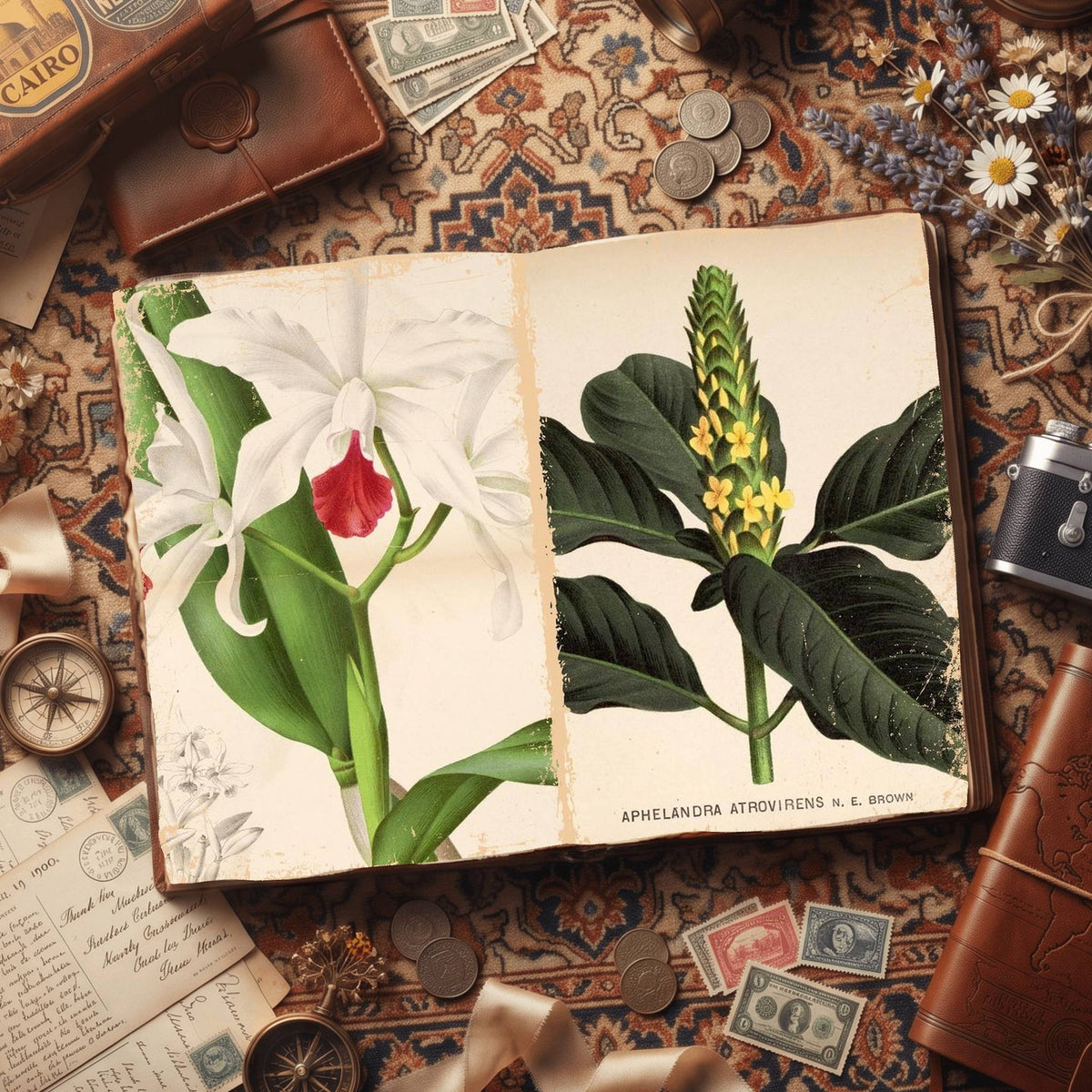 Botanical printable junk journal paper, page preview 19
