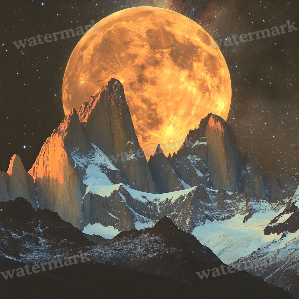 Celestial Moonlit digital photo backdrop for photo editing, preview 18