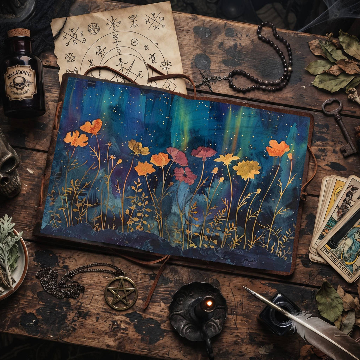Celestial Wildflowers Digital Papers
