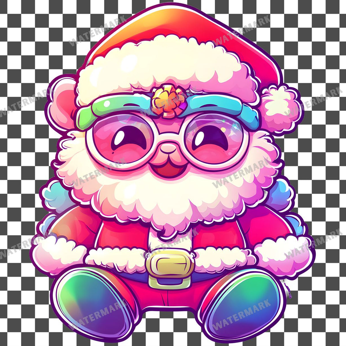 Christmas Kawaii Style Clipart Pngs