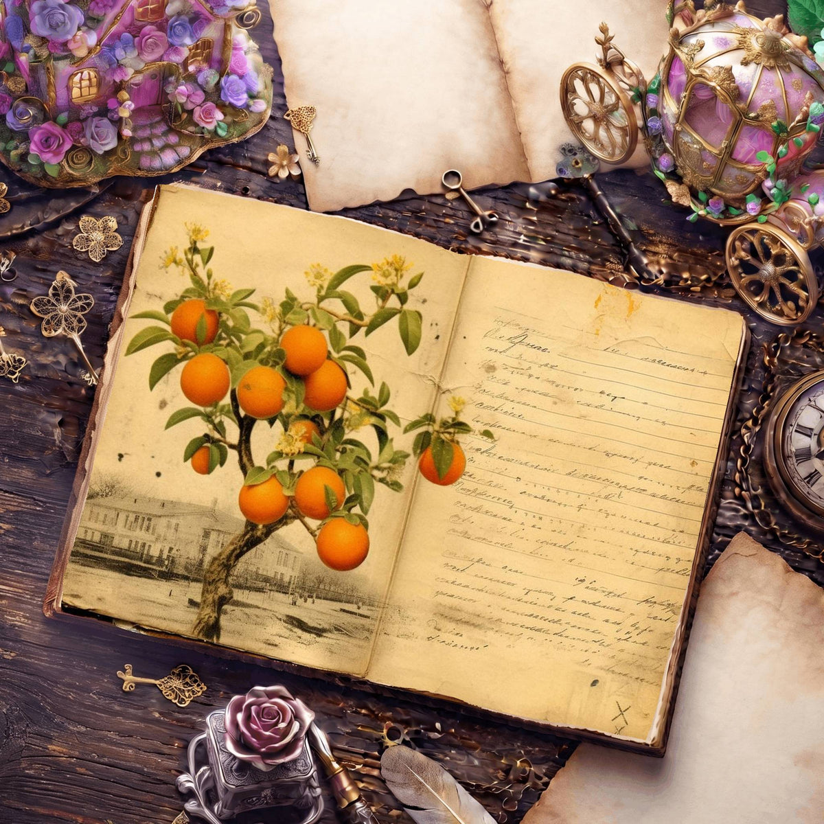 Citrus Fruit Digital Papers