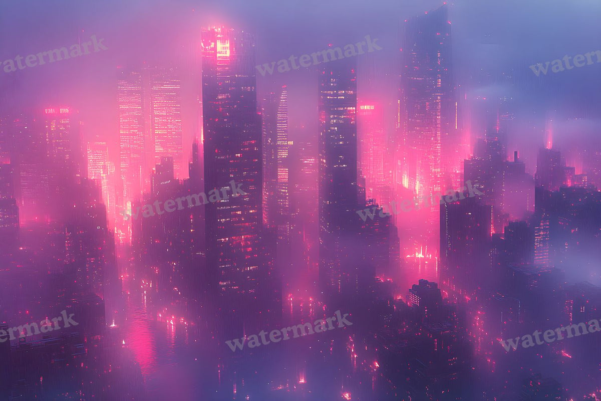 City Lightskyline Night Backdrop Images