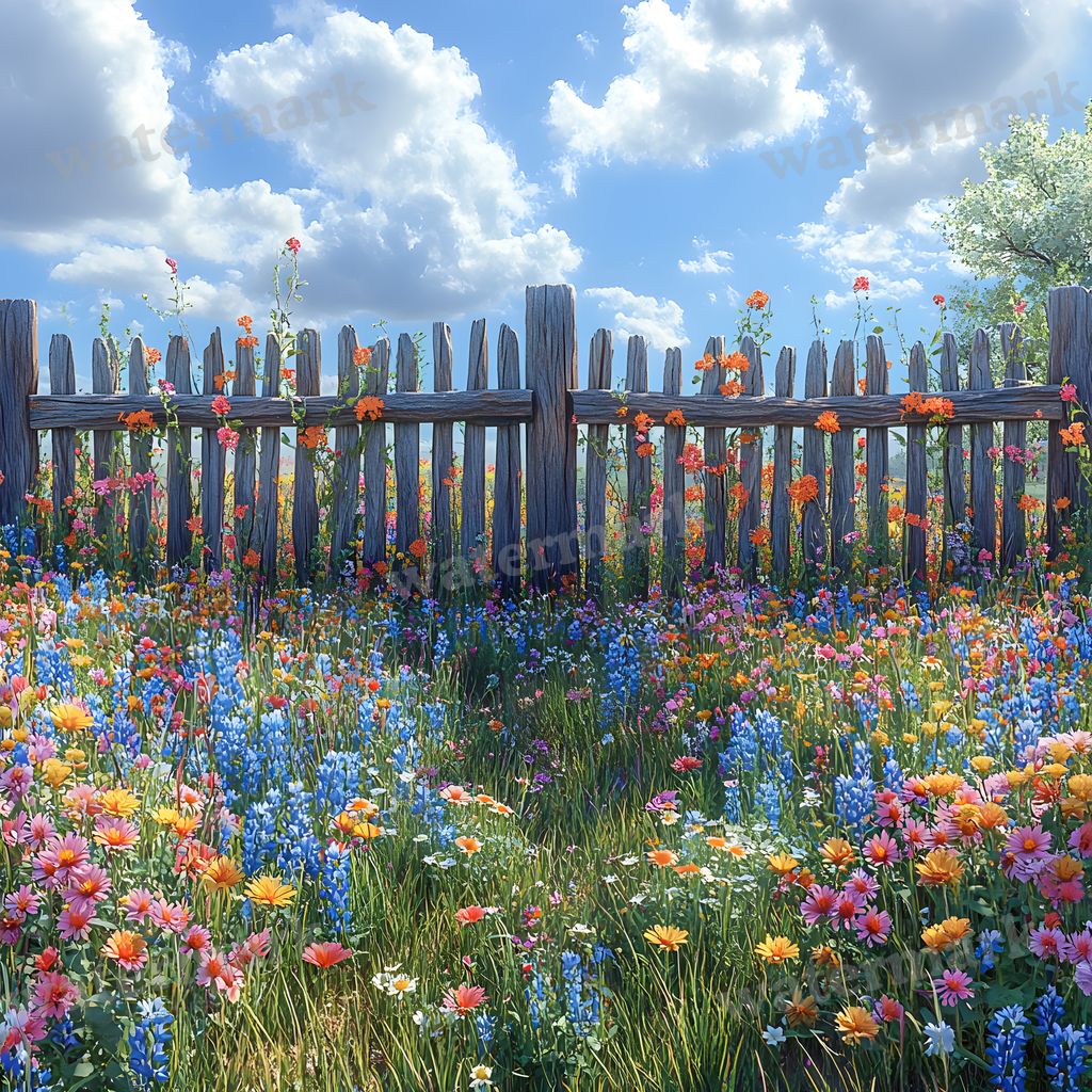 Classic Fence Line Backdrop Images