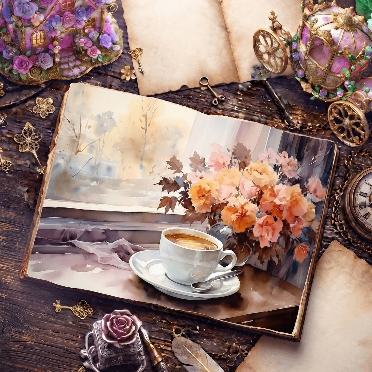 Coffee Shop Digital Papers