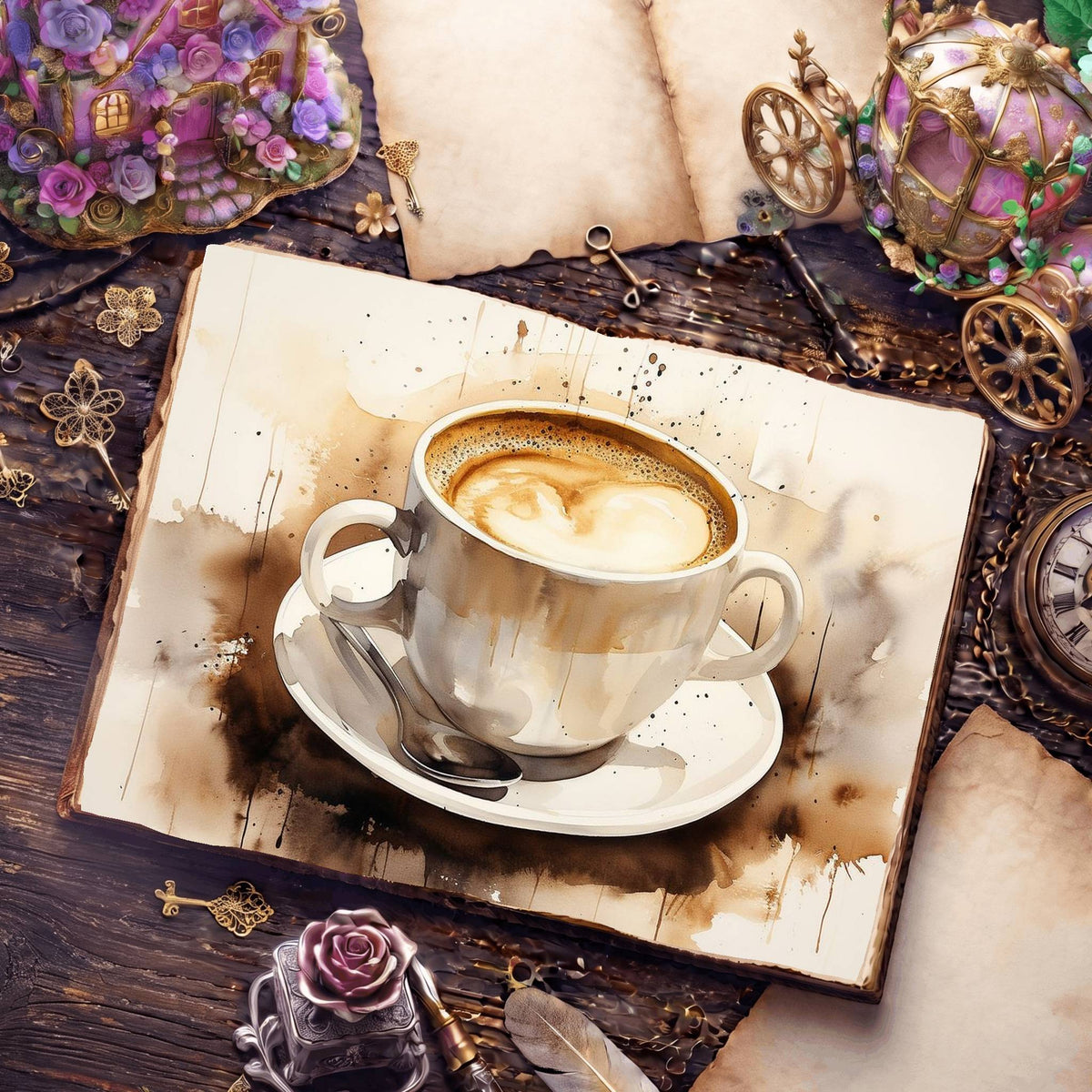 Coffee Shop Digital Papers