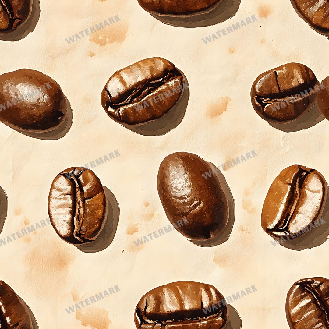 Coffee seamless pattern digital paper, repeating design 19