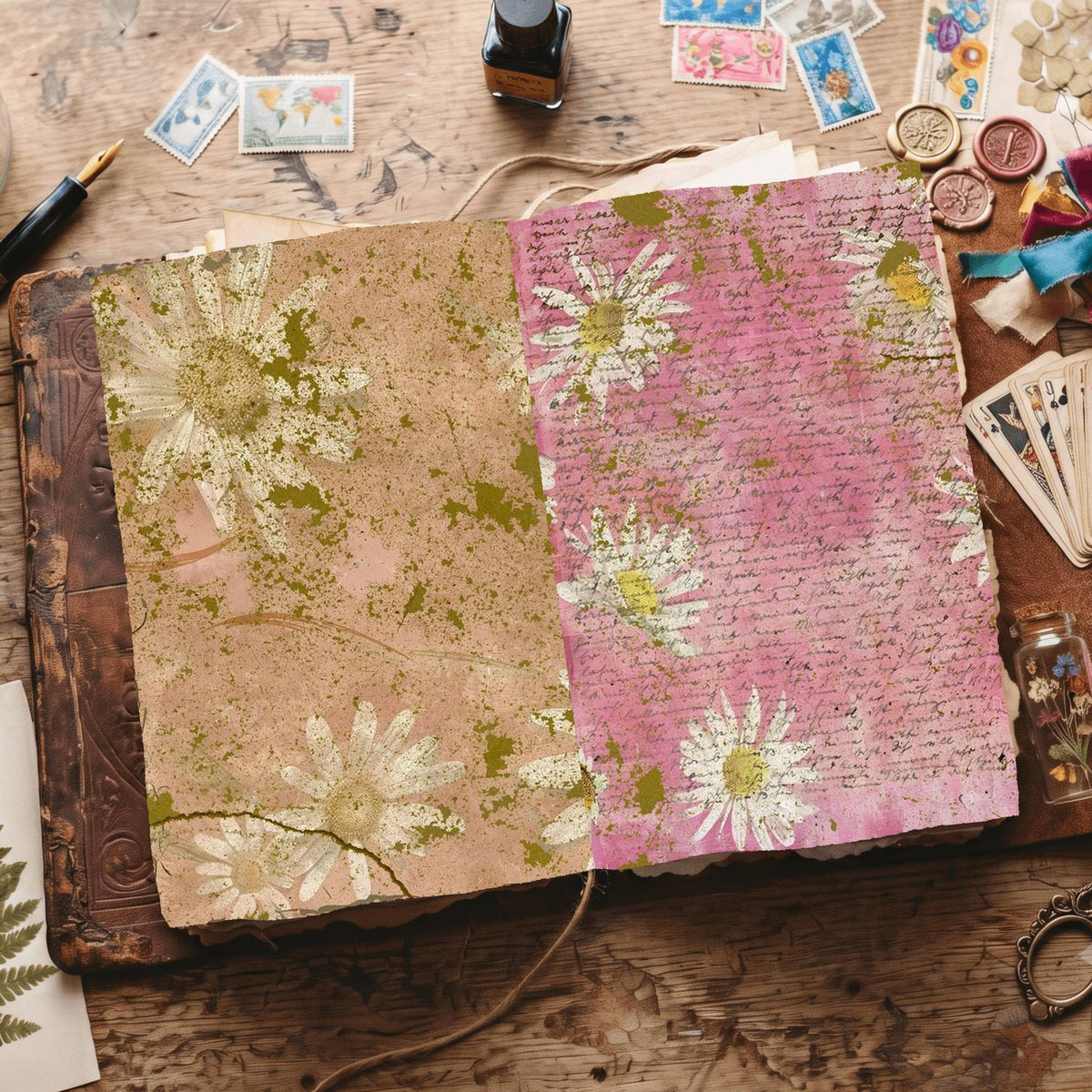 Daisy Flowers Digital Papers