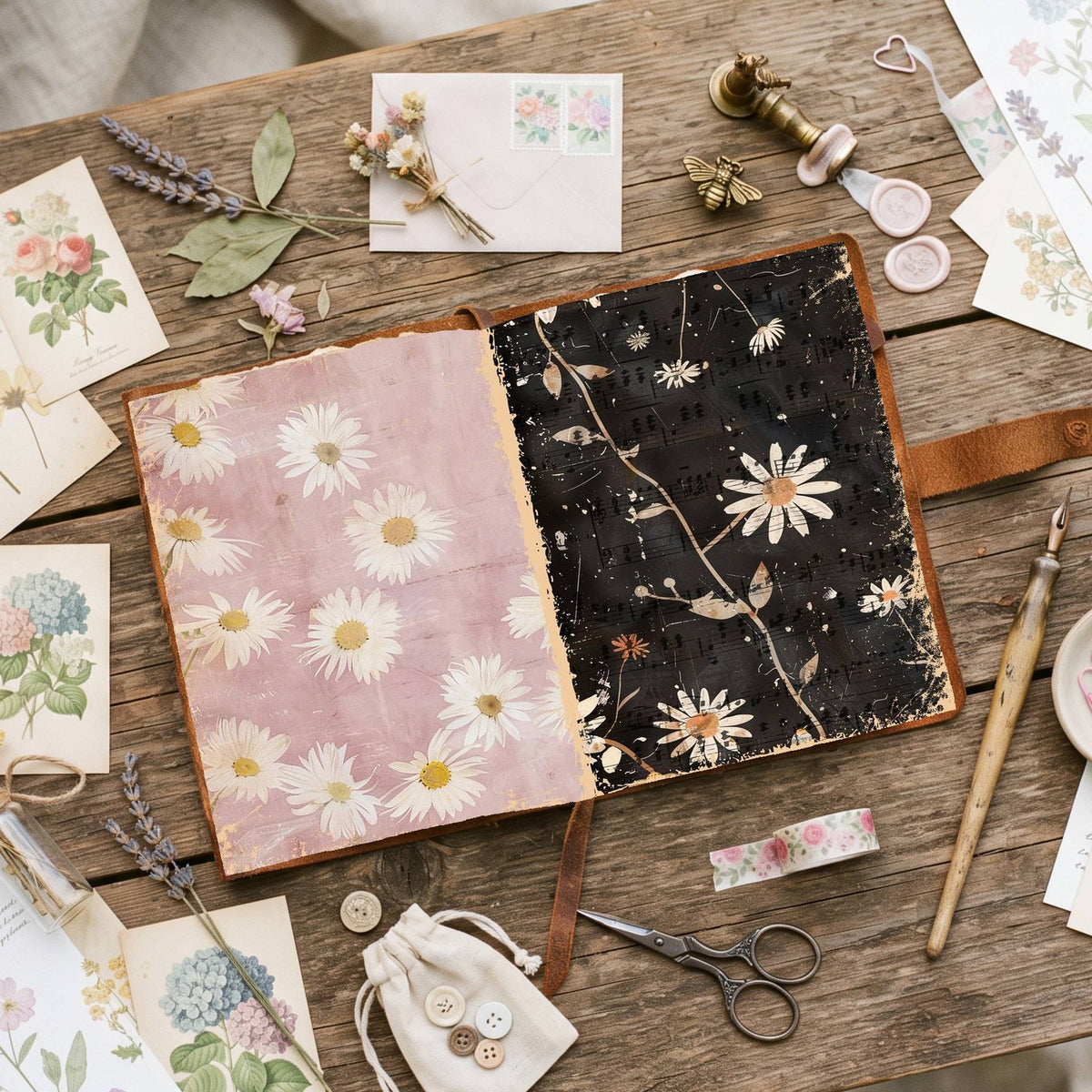 Daisy Flowers Digital Papers