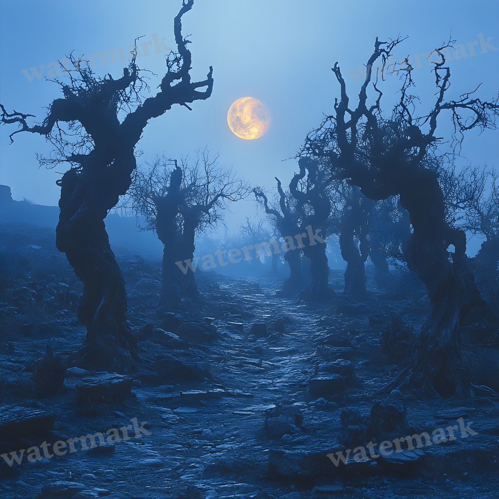 Dark Spooky digital photo backdrop for photo editing, preview 18