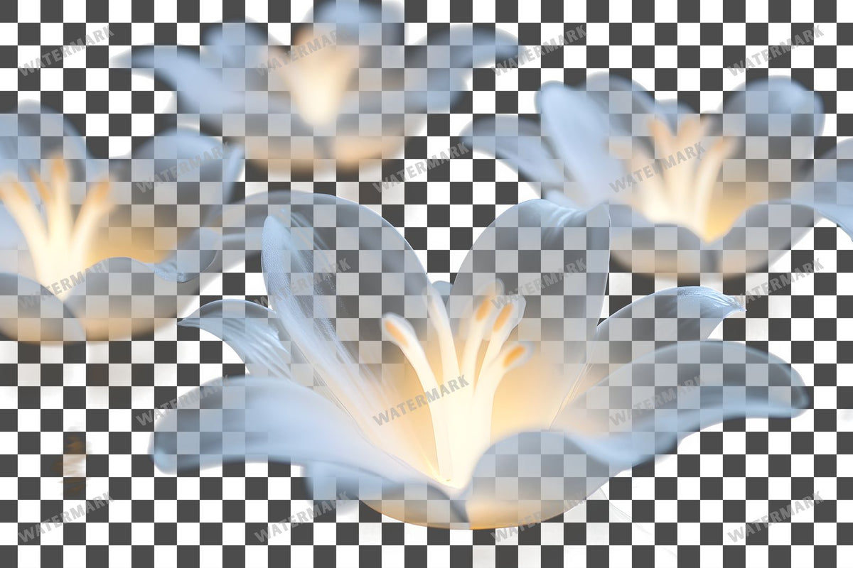 Easter Lilies Transparent Overlay Pngs