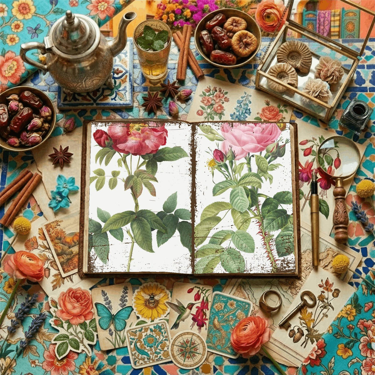 Floral Illustrations Digital Papers