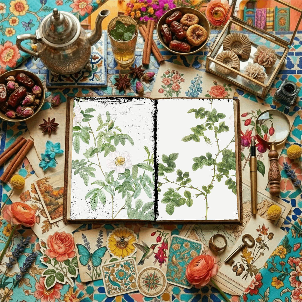 Floral Illustrations Digital Papers
