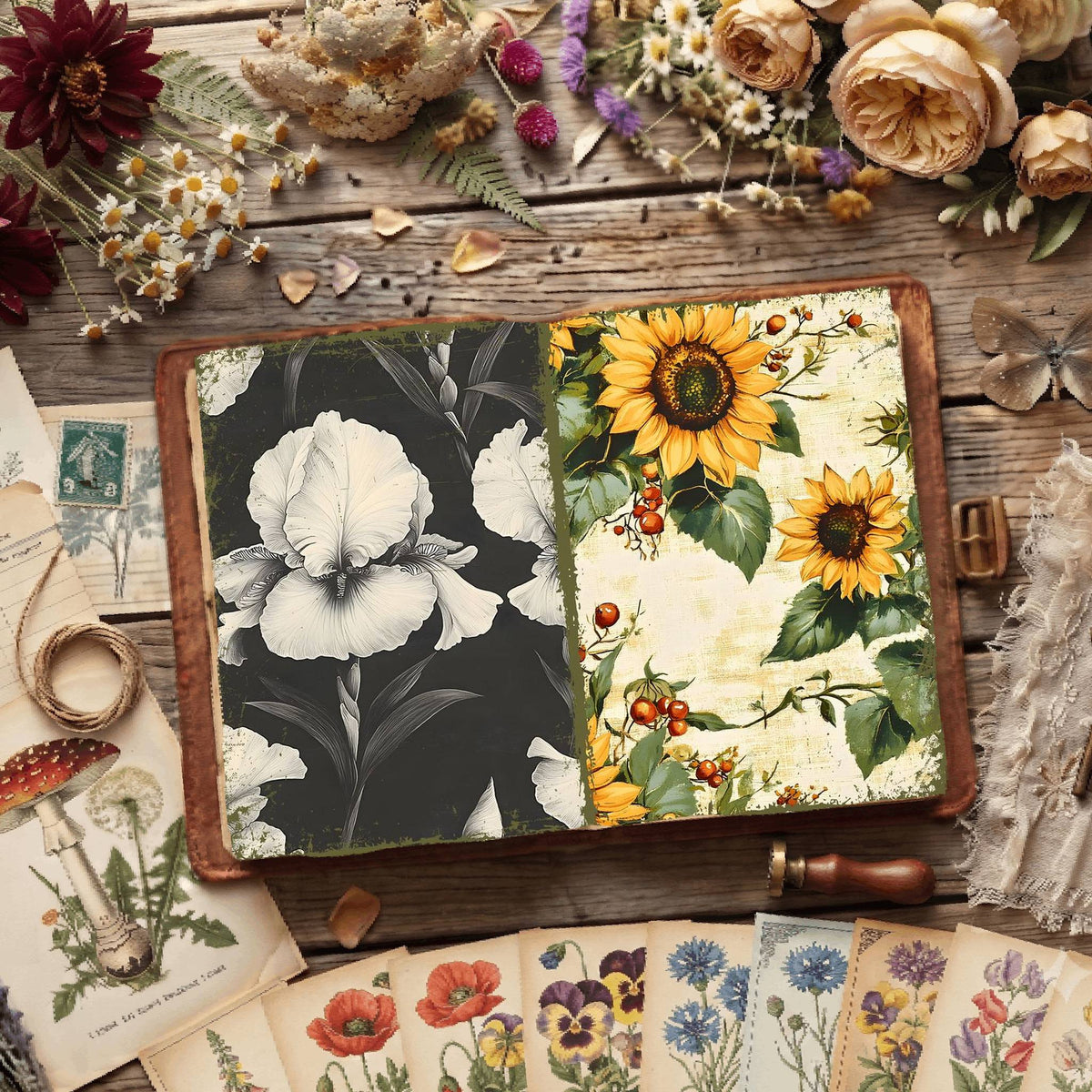 Floral Illustrations Digital Papers