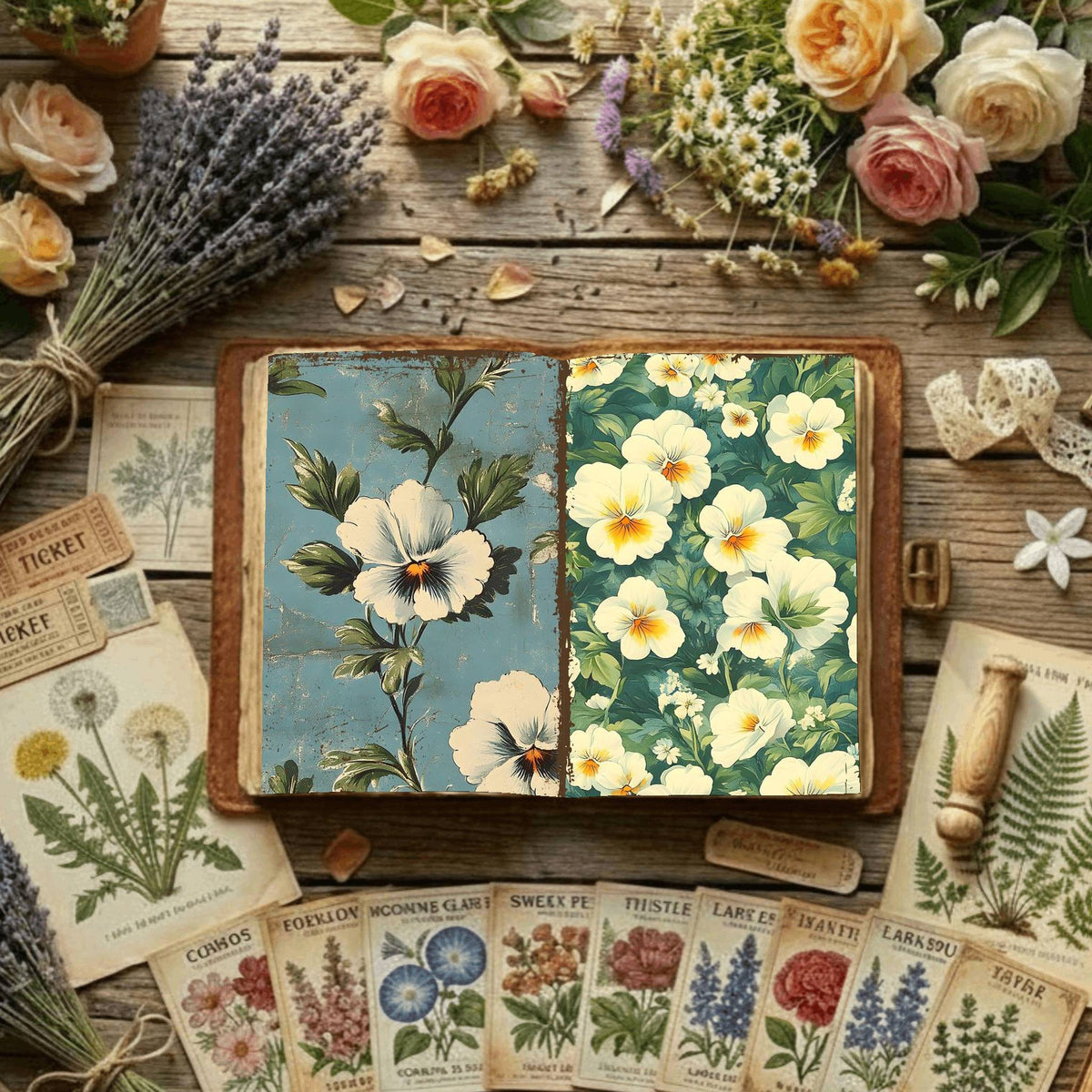 Floral Digital Papers