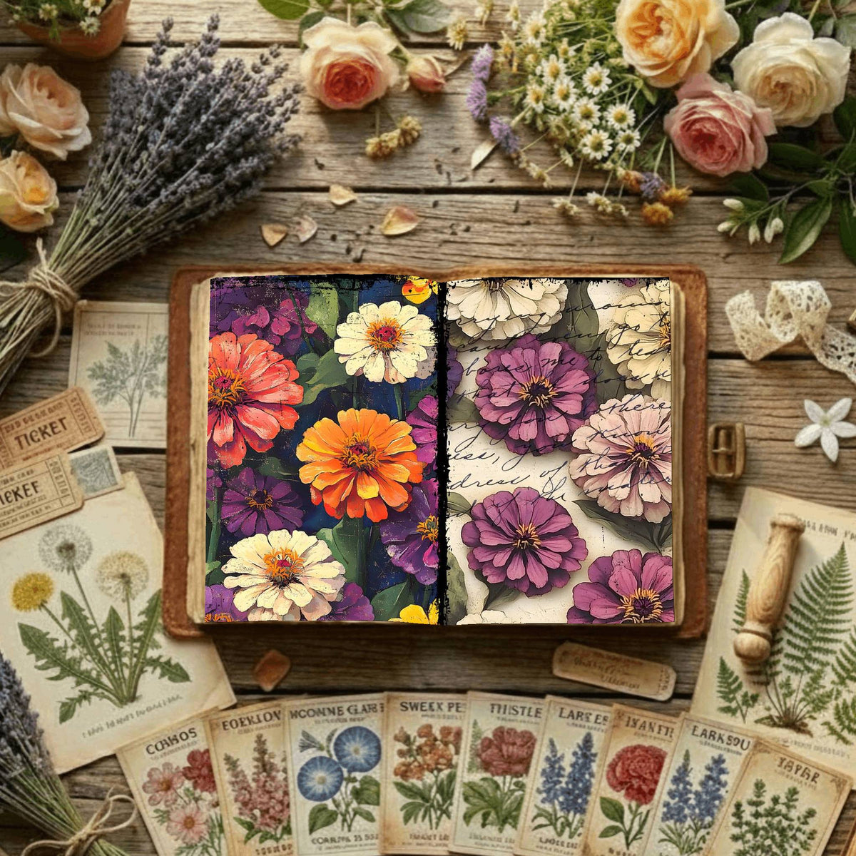 Floral Digital Papers