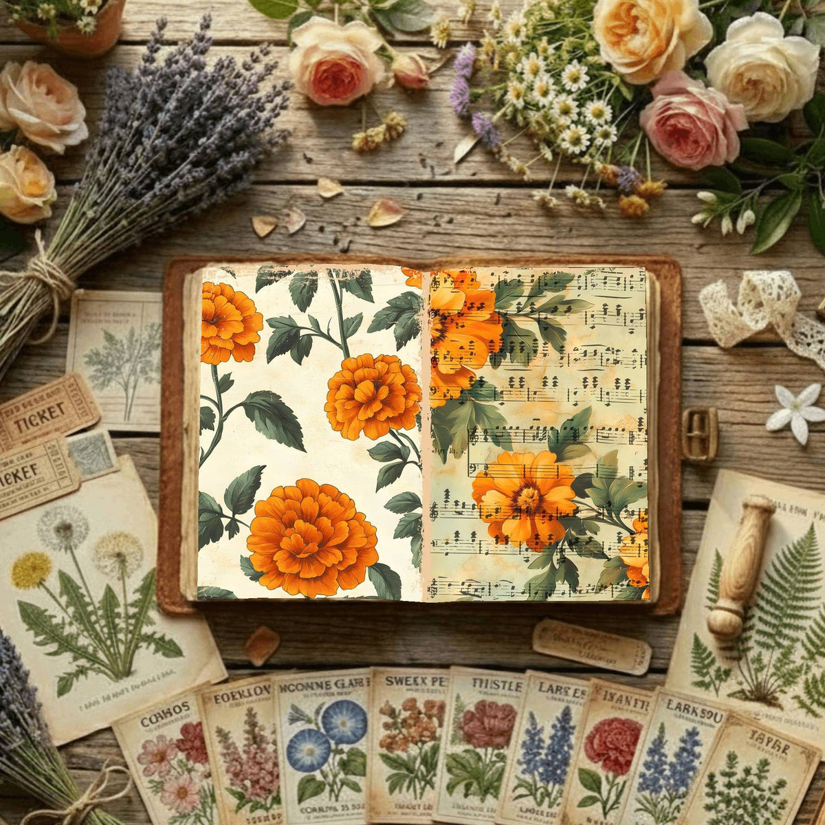 Floral Digital Papers