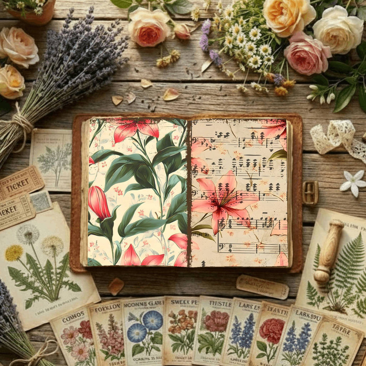 Floral Digital Papers
