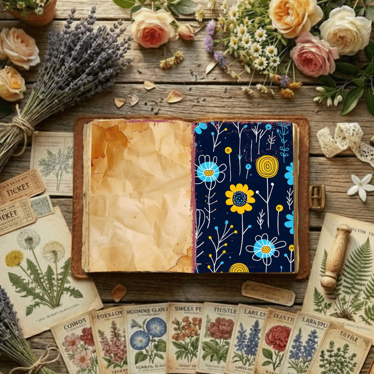 Floral Digital Papers