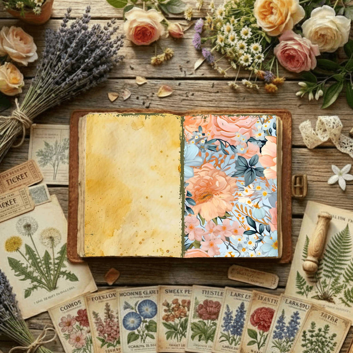 Floral Digital Papers