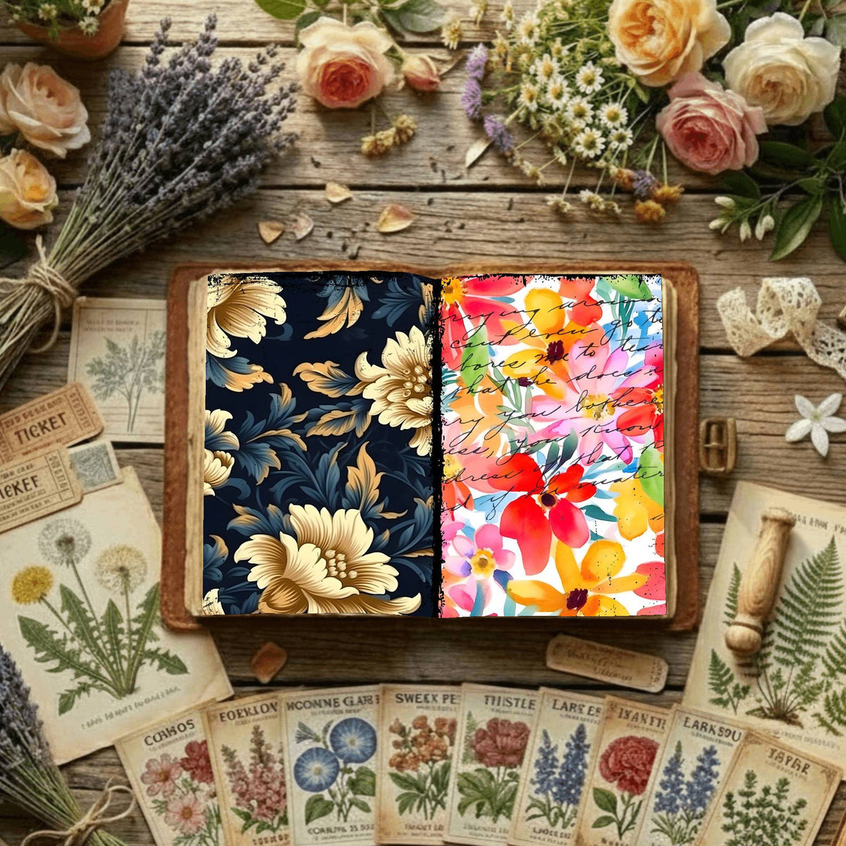 Floral Digital Papers