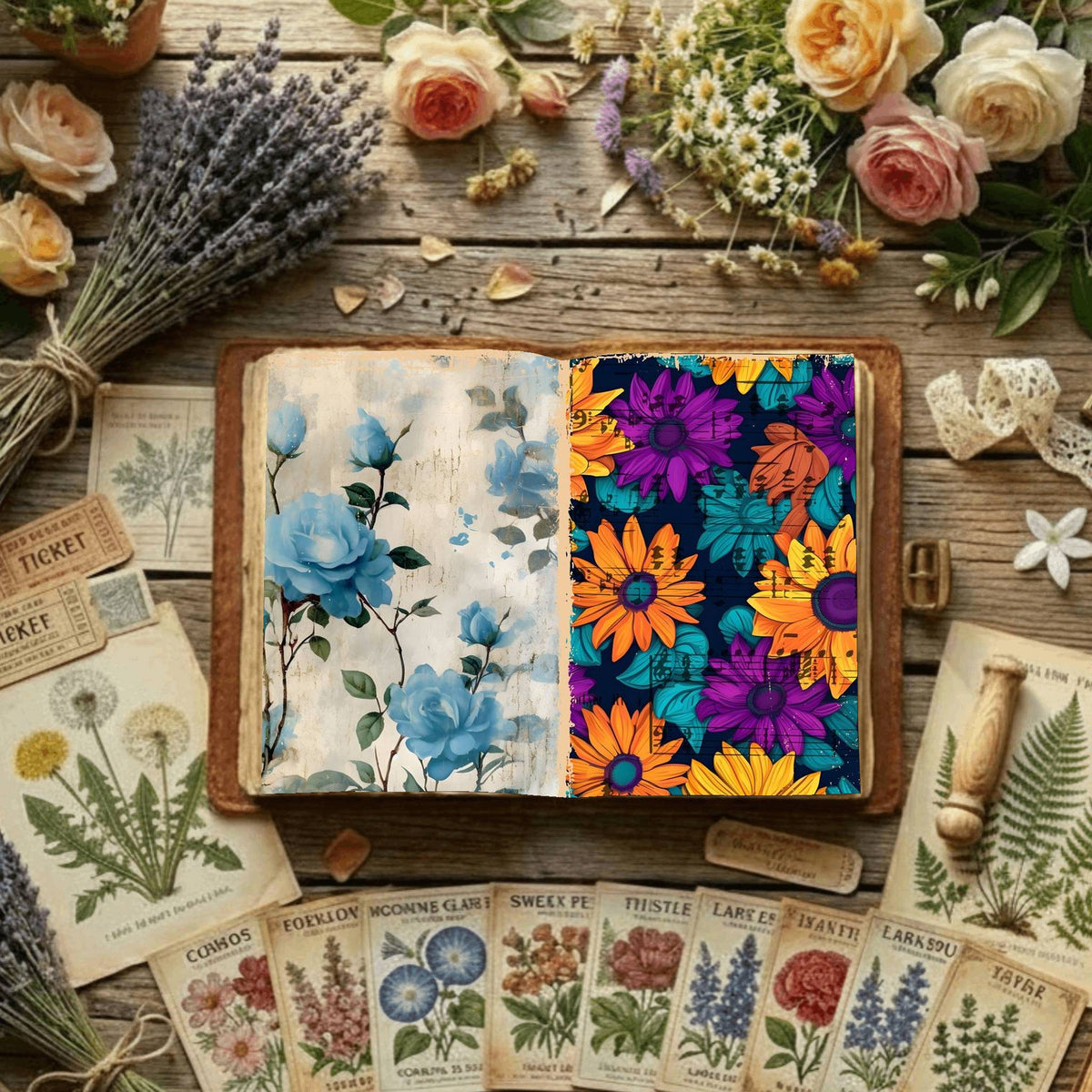 Floral Digital Papers