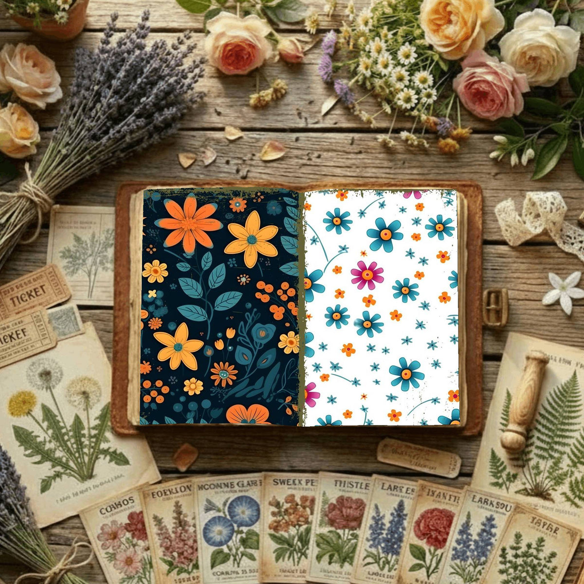 Floral Digital Papers