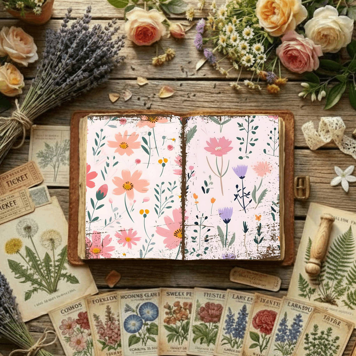 Floral Digital Papers