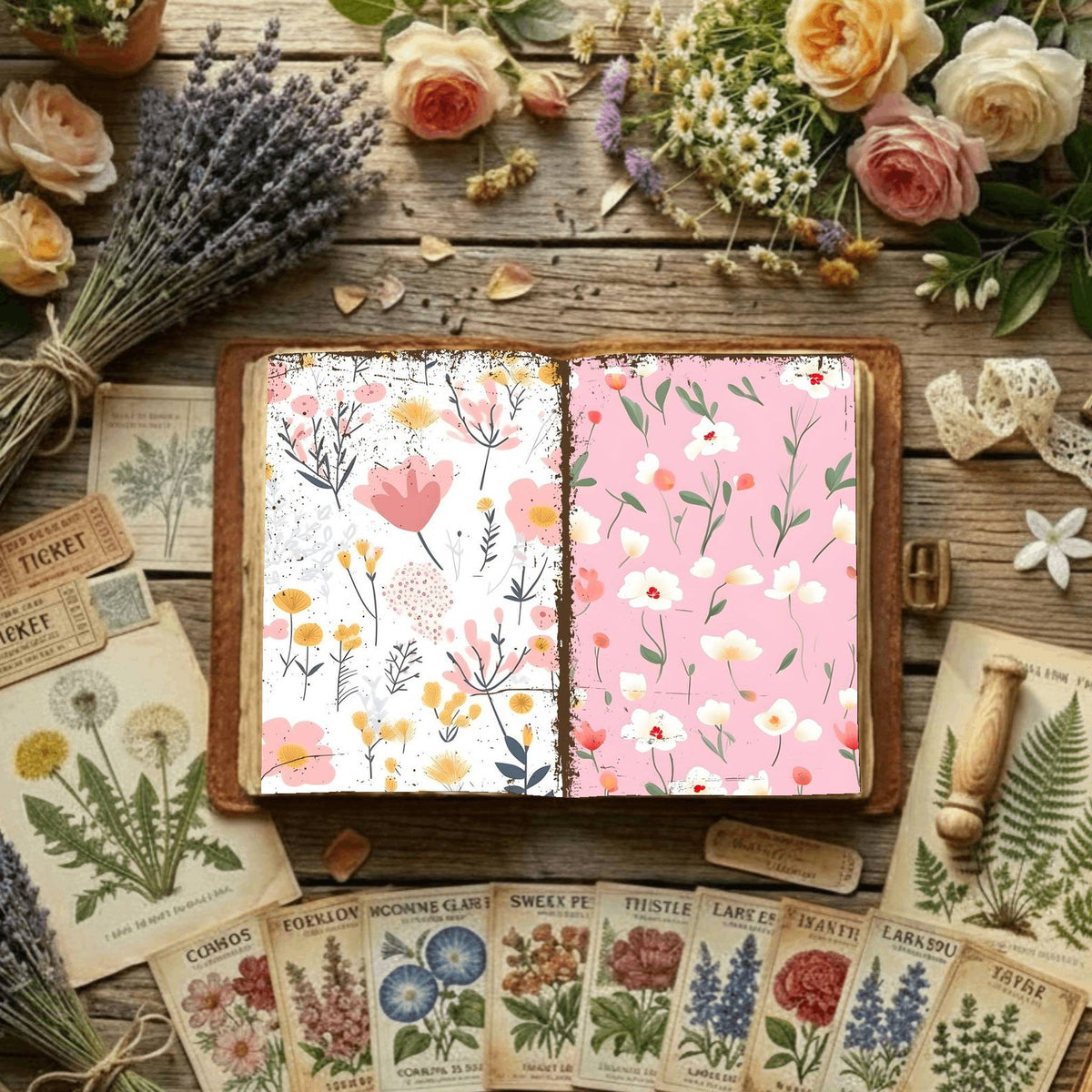 Floral Digital Papers