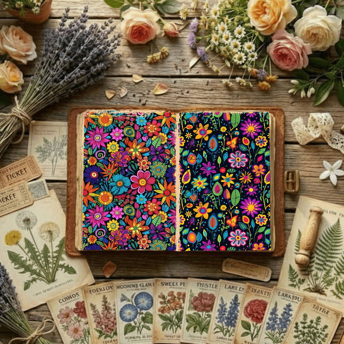 Floral Digital Papers