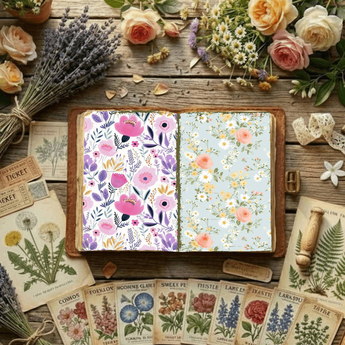 Floral Digital Papers