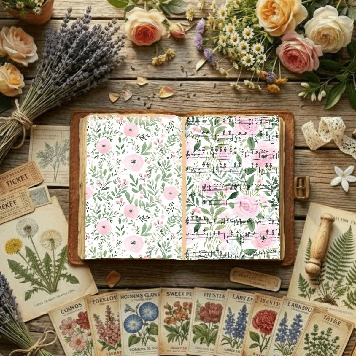 Floral Digital Papers