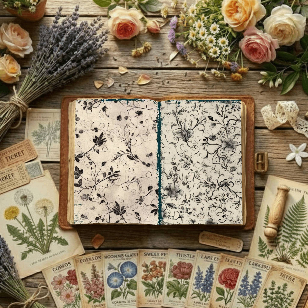 Floral Digital Papers