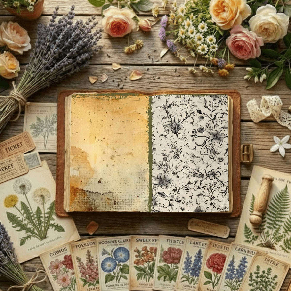 Floral Digital Papers