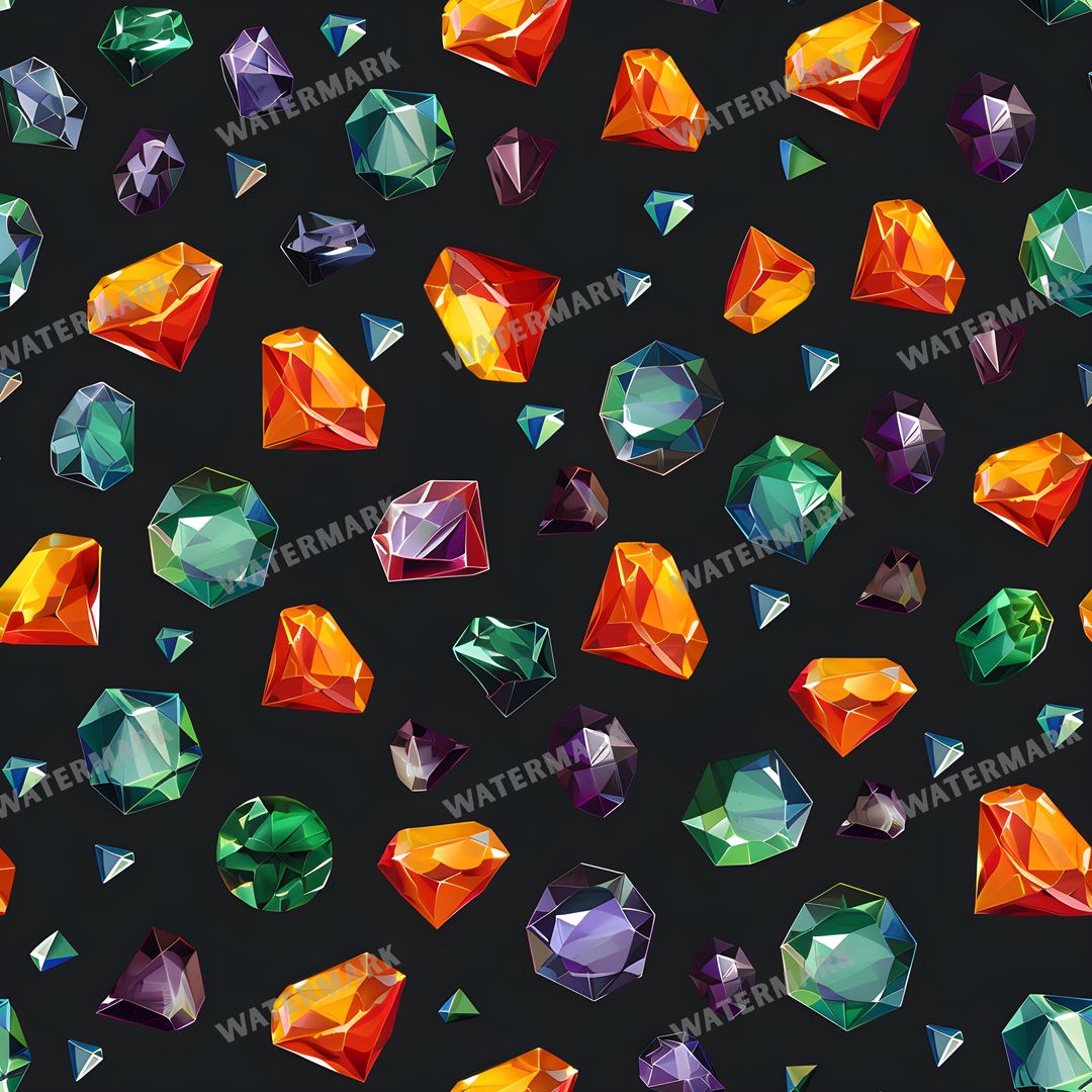 Gems Seamless Pattern