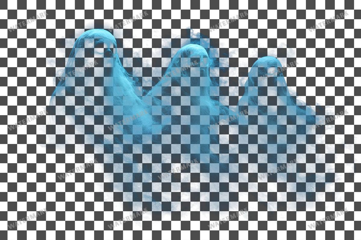 Ghostly Apparitions PNG overlay on a transparent checkered background, preview 19
