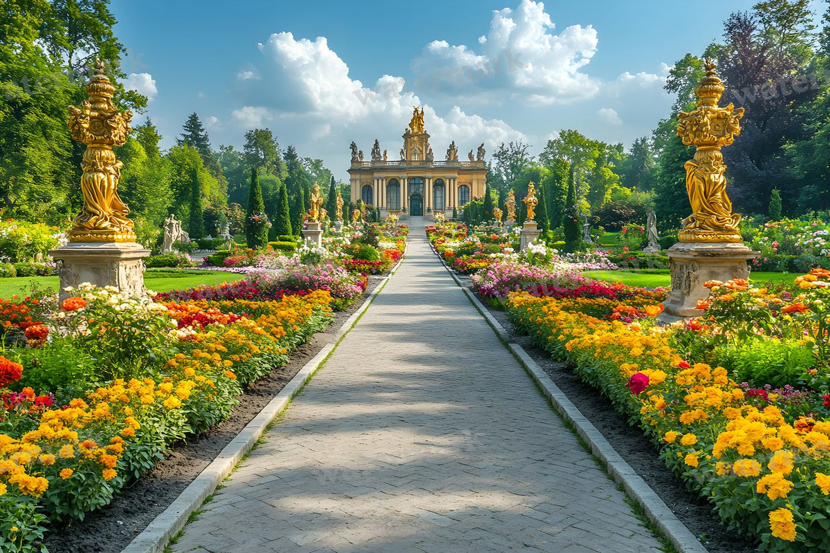 Lavish Baroque Garden digital photo backdrop for photo editing, preview 18