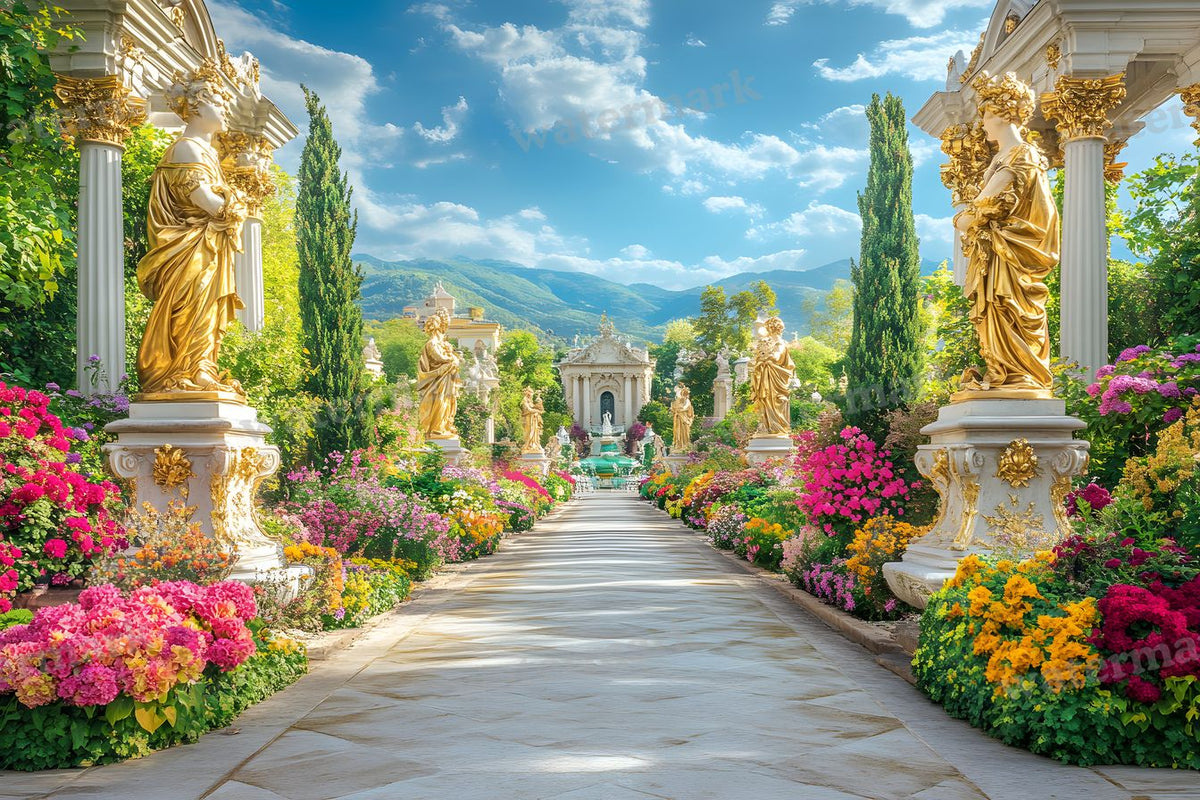 Lavish Baroque Garden digital photo backdrop for photo editing, preview 18