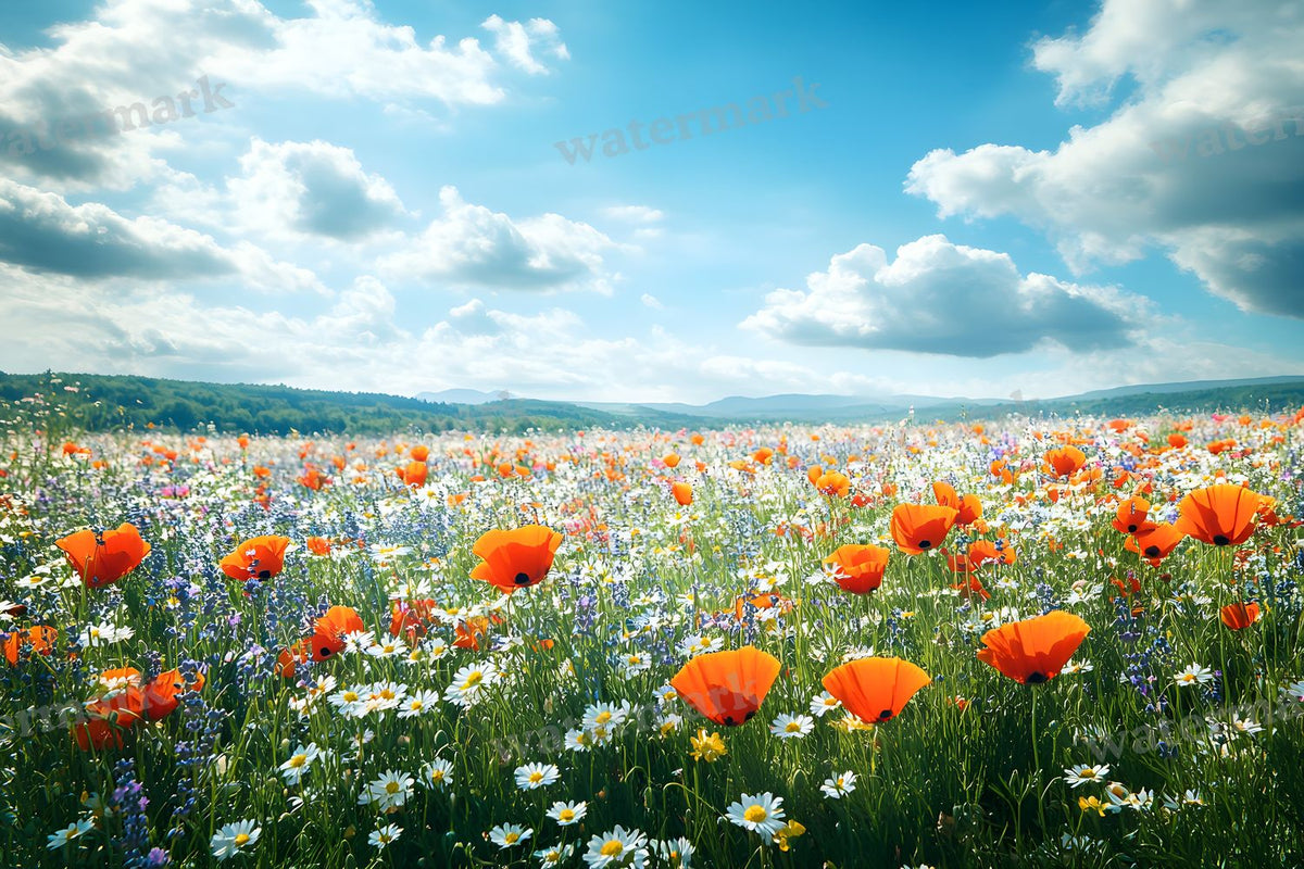 Meadow Bliss digital photo backdrop for photo editing, preview 18