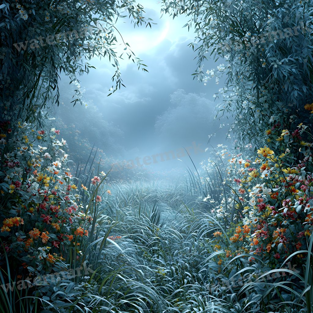Moonlit Field Backdrop Images