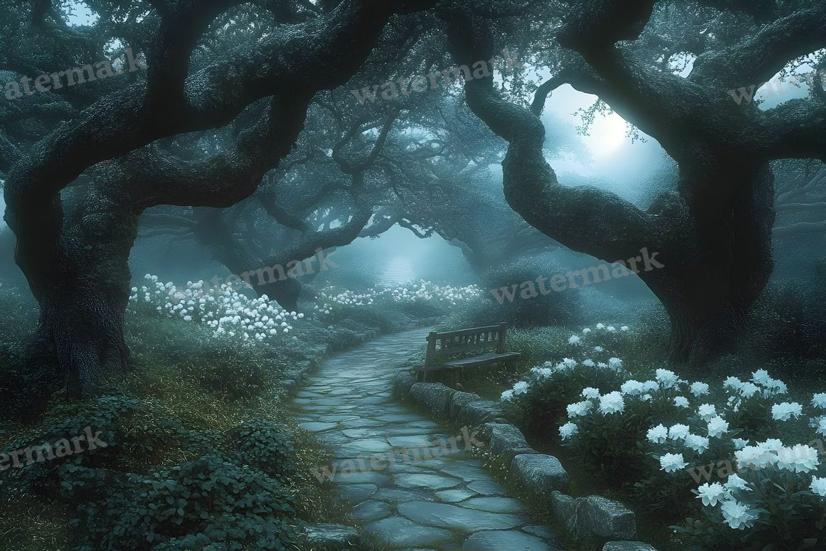 Moonlit Mysteriougarden Backdrop Images