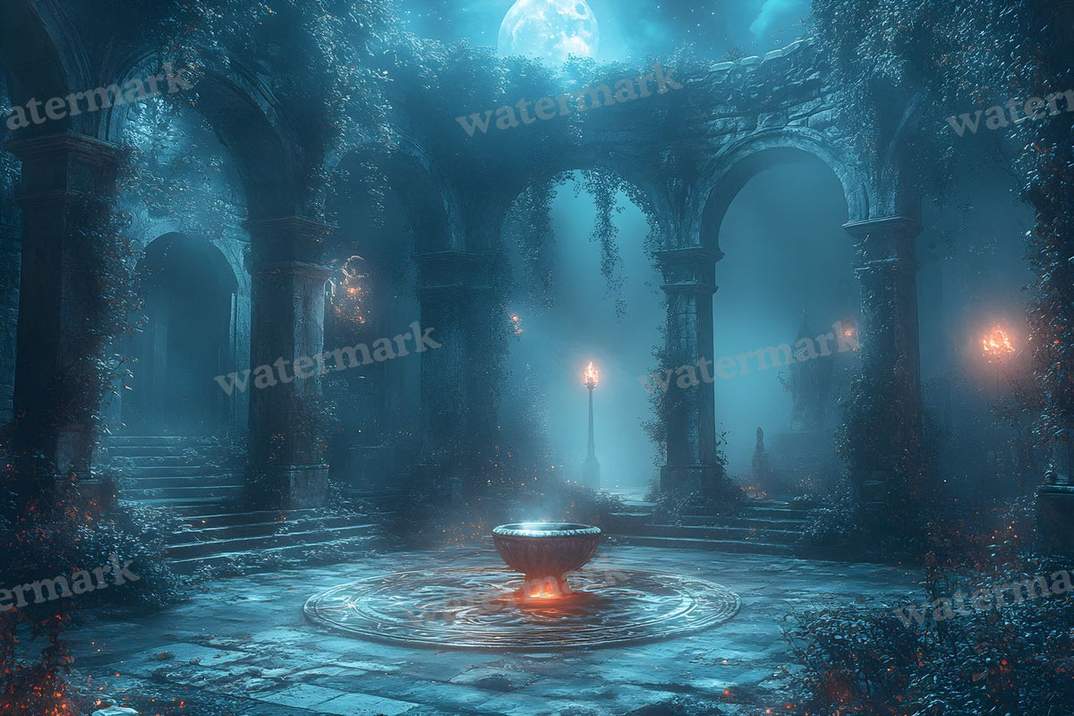 Moonlit Ritual Backdrop Images