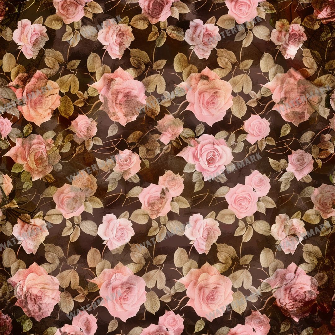 Pink Roses Seamless Pattern