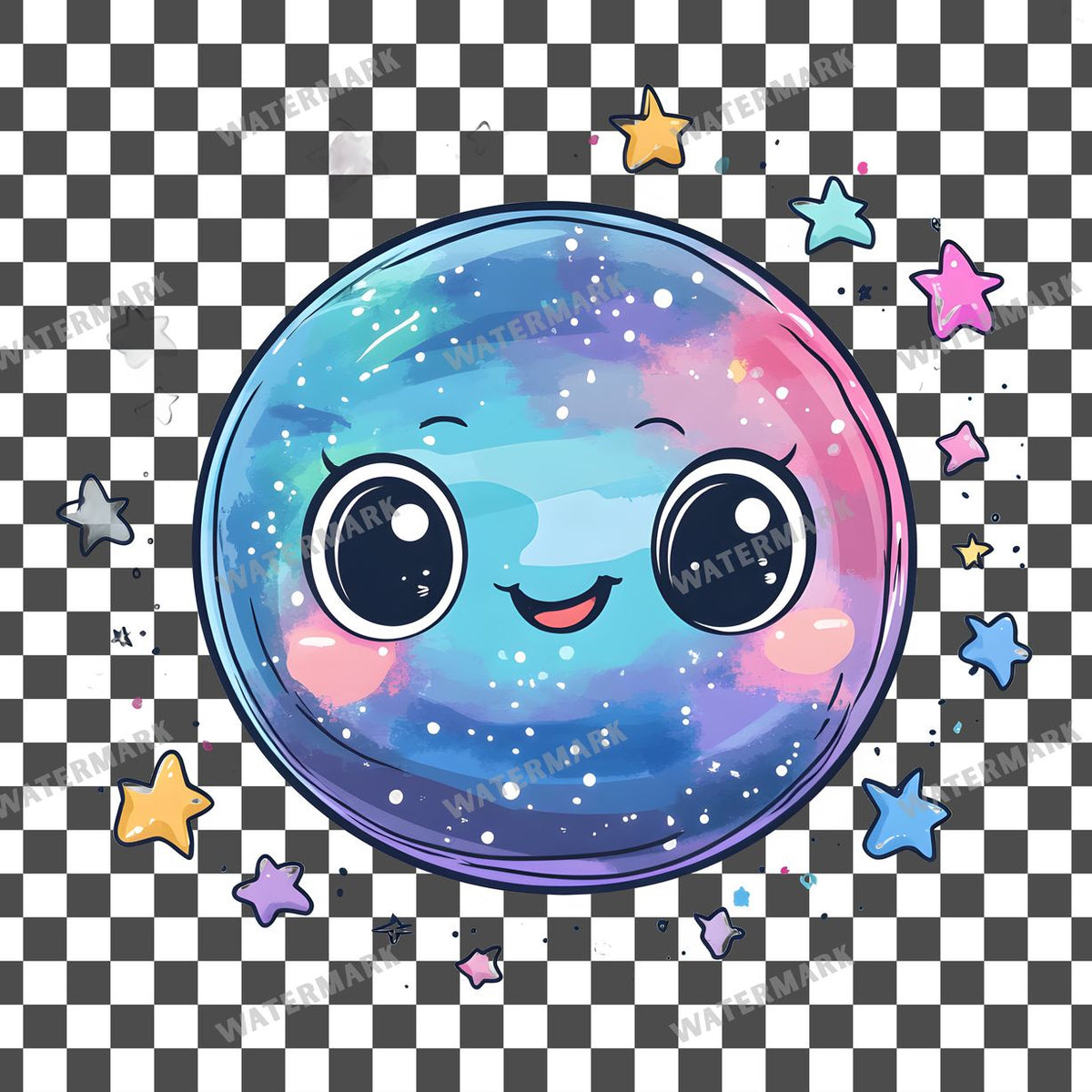 Planet Kawaii Style Clipart Pngs