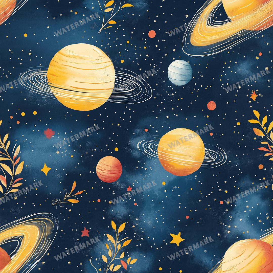 Space And Celestial Seamless Pattern